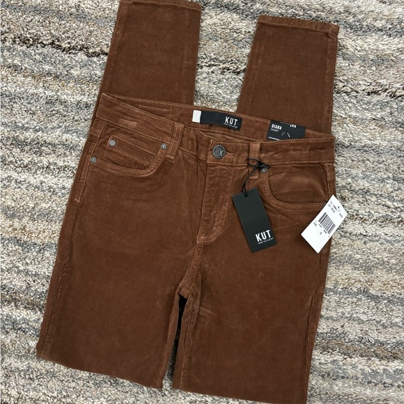 KUT From The Kloth Diana Corduroy Skinny Jeans Pinecone Sz 0 NWT | KUT Jeans - - Picture 3 of 12